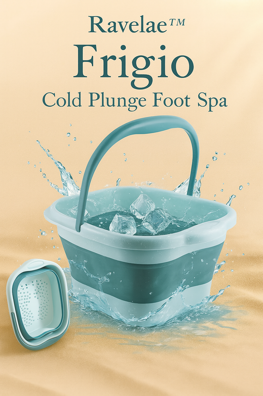 Ravelae™ Frigio Cold Plunge Foot Spa Collapsible Cold Foot Soak Spa — 15L Portable Tub with Rollers for Refreshing Foot Recovery